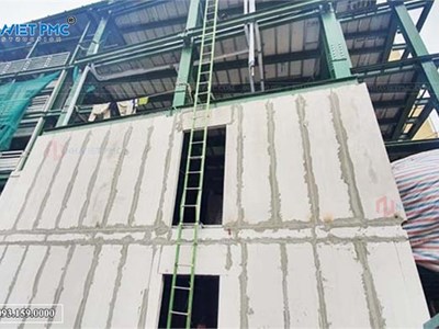Tấm Panel ALC 2 lõi thép Viglacera ứng dụng trong xây tường