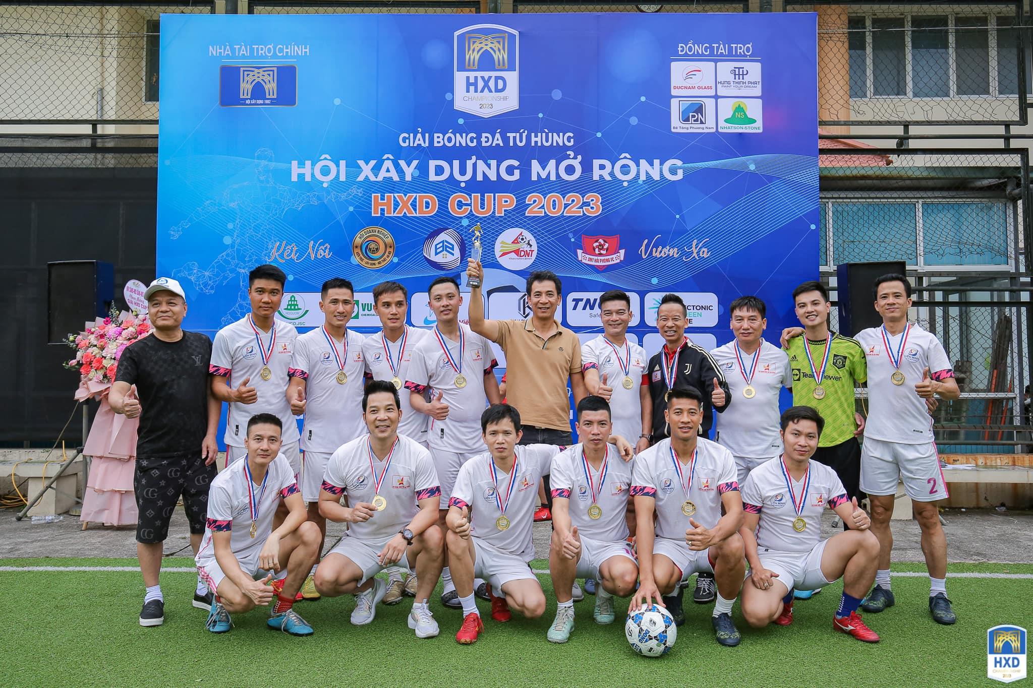 CLB bóng đá Doanh nhân trẻ Hải Phòng Vỗ địch giải bóng đá Tứ Hùng Hội Xây Dựng mở rộng HXD Cup 2023