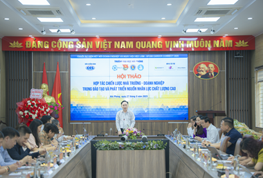 Hội Doanh nhân trẻ Hải Phòng tham dự Hội thảo khoa học về hợp tác chiến lược giữa Nhà trường và Doanh nghiệp trong đào tạo và phát triển nguồn nhân lực chất lượng cao