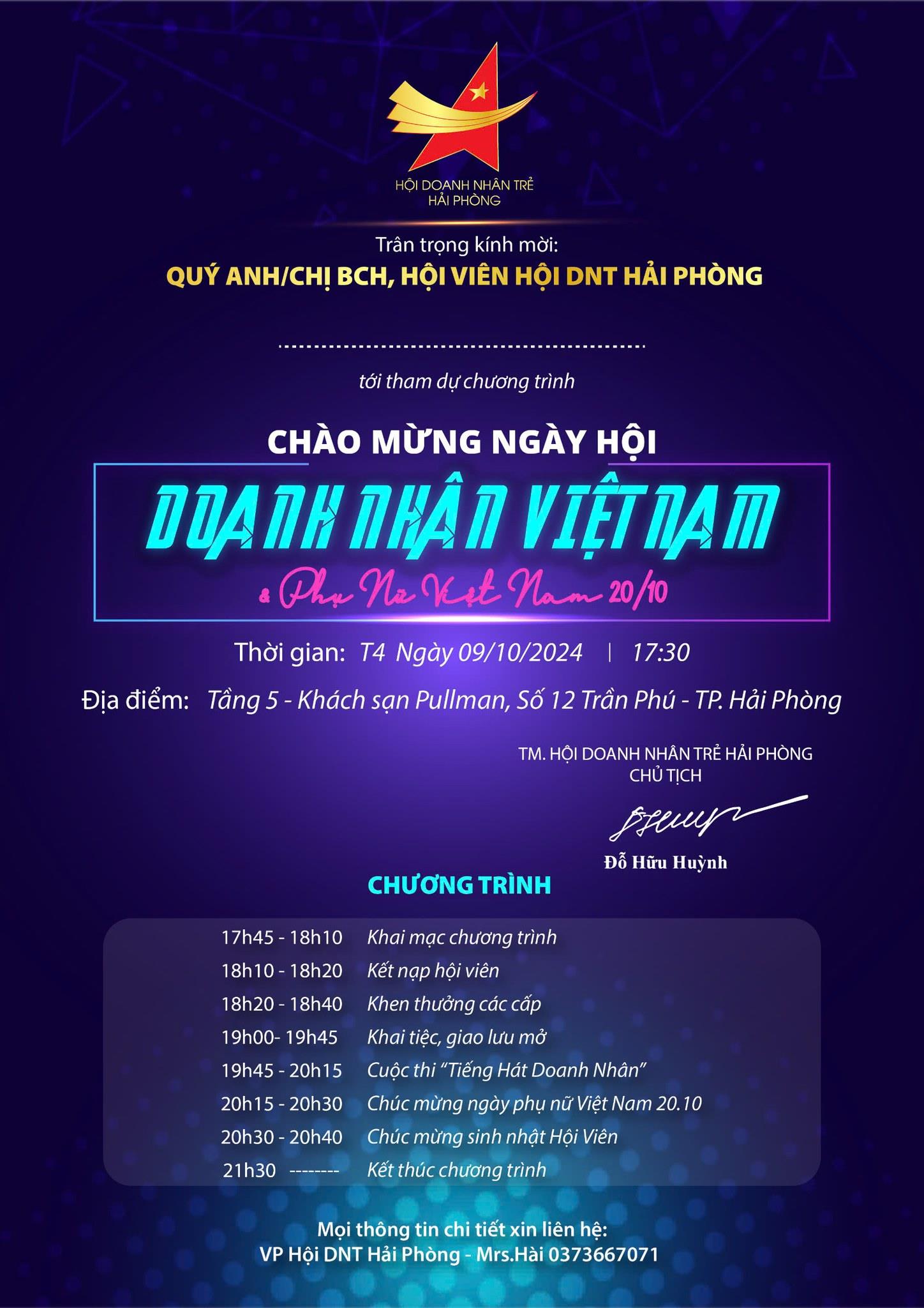 “NGÀY HỘI DOANH NHÂN” - Sự kiện đặc biệt với Doanh nghiệp trẻ Hải Phòng chào mừng Ngày Doanh nhân Việt Nam