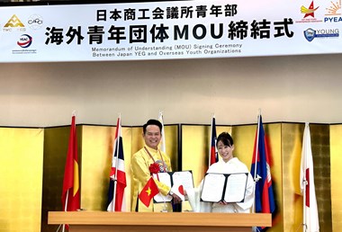 Hội Doanh nhân trẻ Việt Nam ký kết thỏa thuận hợp tác với Hội Doanh nhân trẻ Nhật Bản