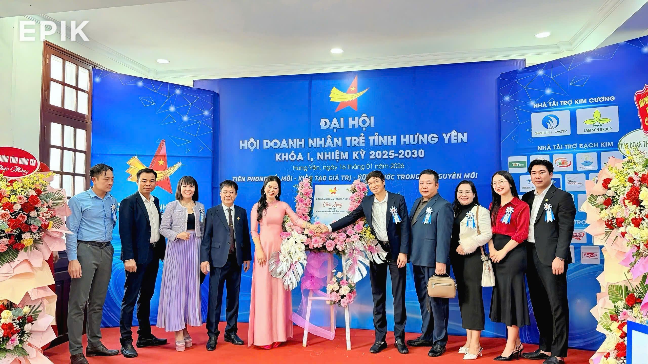 Đoàn đại biểu Hội Doanh nhân trẻ Hải Phòng tham dự Đại hội Hội Doanh nhân trẻ tỉnh Hưng Yên khóa I, nhiệm kỳ 2025-2030