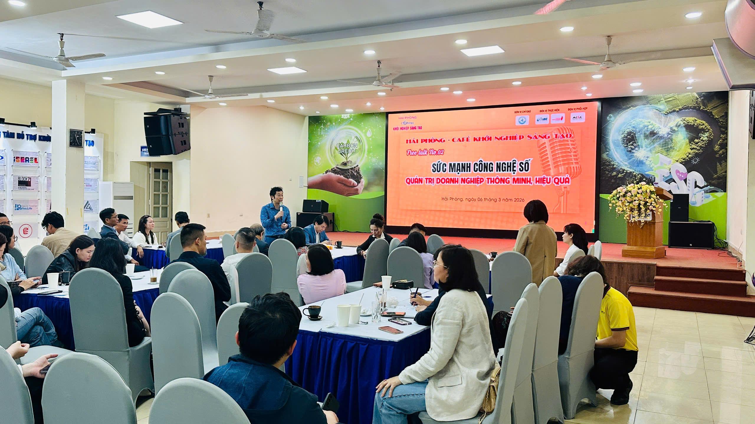 Hội Doanh nhân trẻ Hải Phòng tham dự chương trình 'Hải Phòng - Cà phê khởi nghiệp sáng tạo số 2 năm 2026' 