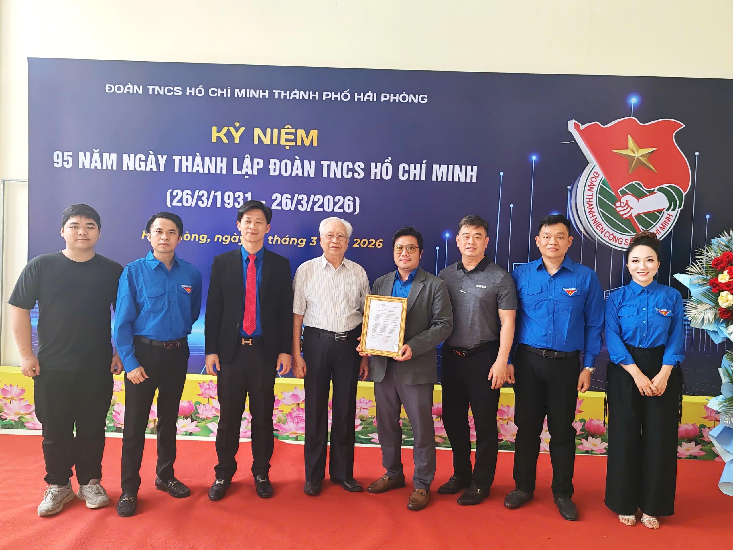 Hội Doanh nhân trẻ Hải Phòng tham dự chương trình kỷ niệm 95 năm ngày thành lập Đoàn TNCS Hồ Chí Minh (26/3/1931 - 26/3/2026)