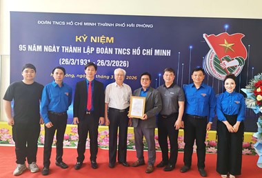 Hội Doanh nhân trẻ Hải Phòng tham dự chương trình kỷ niệm 95 năm ngày thành lập Đoàn TNCS Hồ Chí Minh (26/3/1931 - 26/3/2026)
