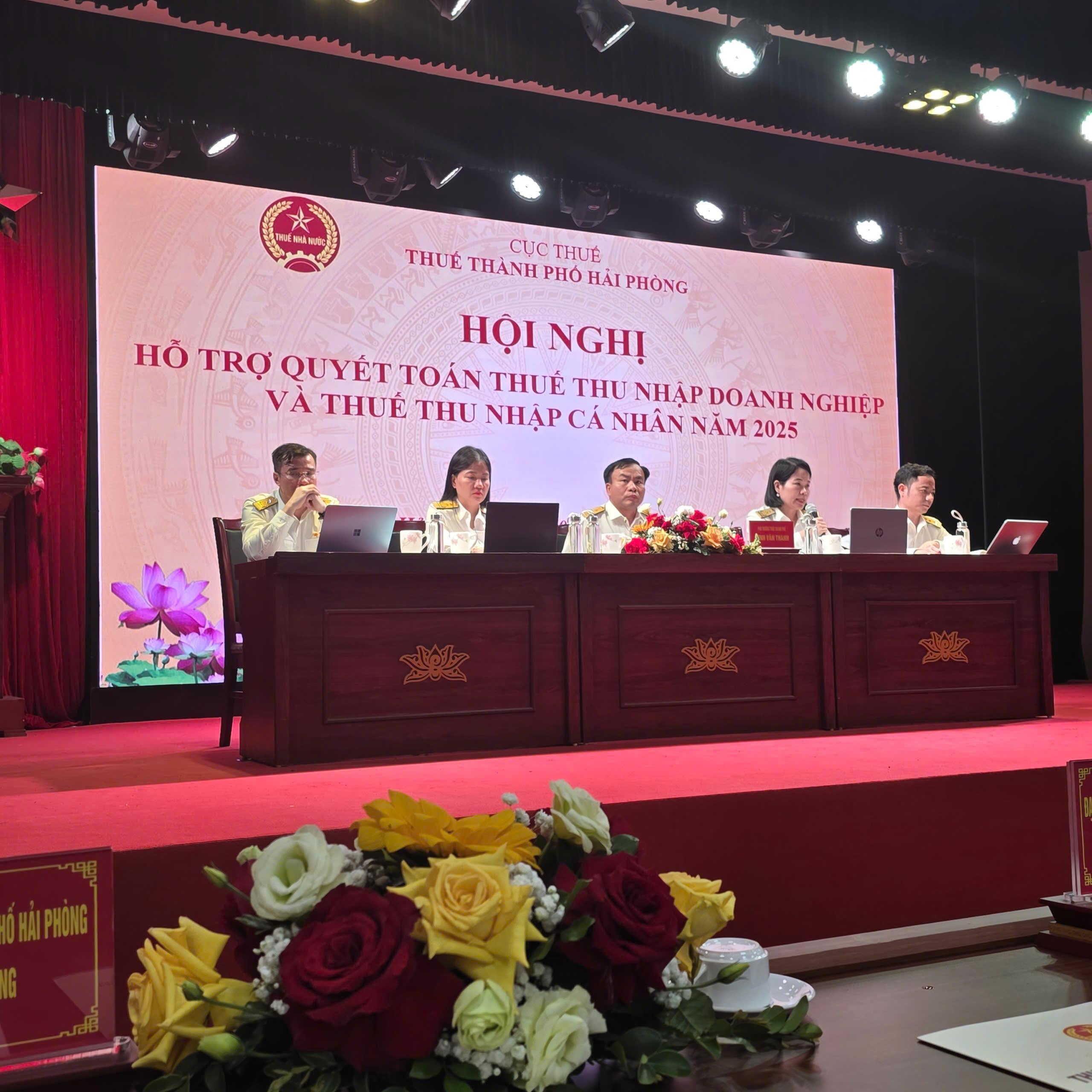 Hội Doanh nhân trẻ Hải Phòng tham dự Hội nghị hỗ trợ quyết toán thuế TNDN và TNCN 2025
