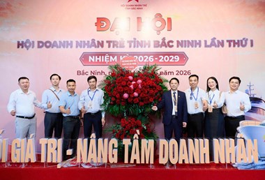Hội Doanh nhân trẻ Hải Phòng tham dự Đại hội Hội Doanh nhân trẻ tỉnh Bắc Ninh lần thứ I, nhiệm kỳ 2026 - 2029