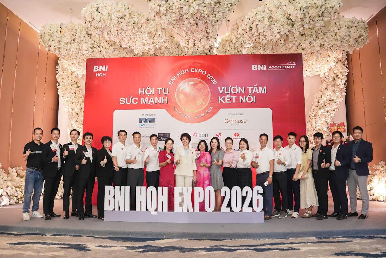 Hội Doanh nhân trẻ Hải Phòng tham dự BNI HQH Expo 2026 - Hội tụ sức mạnh, vươn tầm kết nối