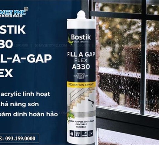 Keo trám khe nội thất gốc Acrylic Bostik A330